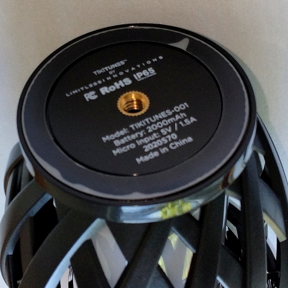 TikiTunes Portable Speaker with Ambient Flame Light Water Resistant - Picture 7 of 11